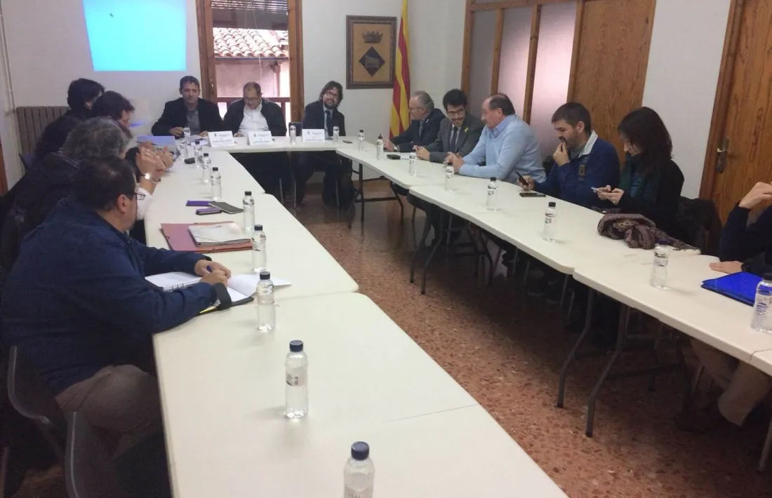 Primera reunió de la comissió de les obres del túnel de Tresponts
