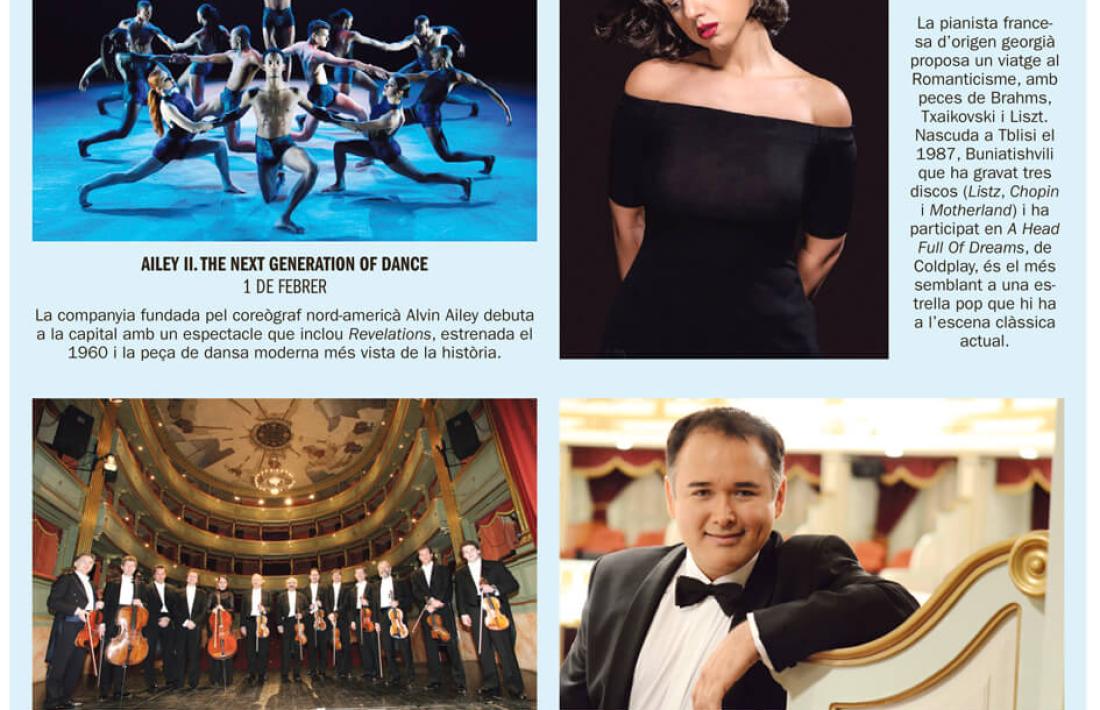 Andorra, centre de Congressos, Marc Pons, Temporada de Música i Dansa, MoraBanc, Khatia Buniatishvili, Ailey II, Alvin Ailey, Filharmònica de Berlín, Javier Camarena