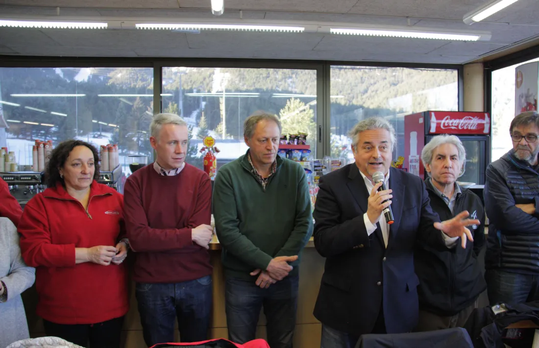 Enric Ticó parla a la 9a Trobada d’Esquiadors a la Molina.