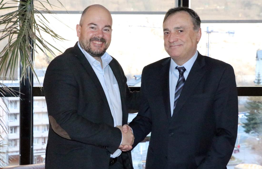 Jordi Torres i Marc Vila al Comú d'Encamp.