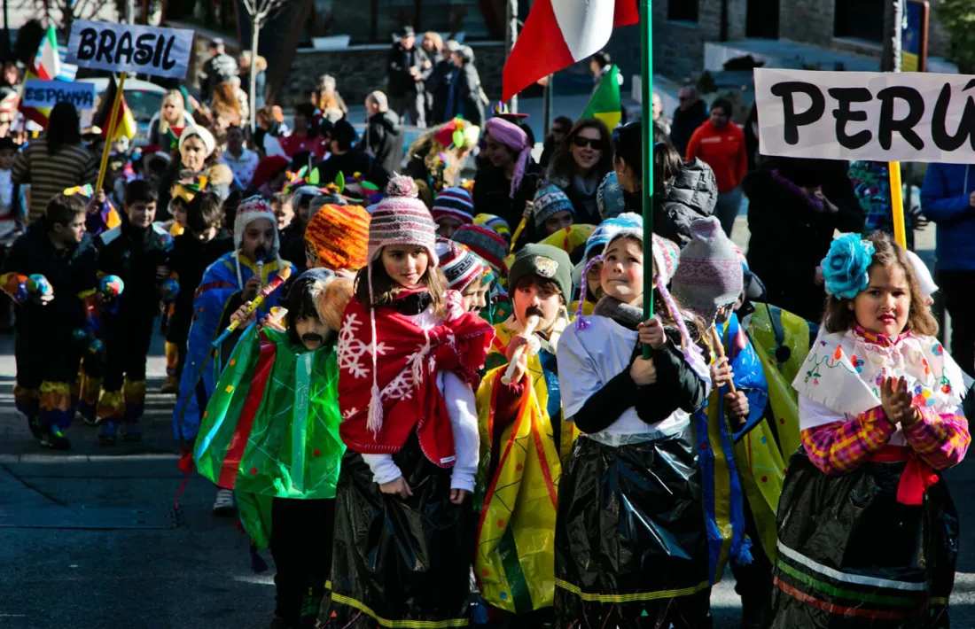 Una edició anterior de la rua infantil de carnaval de la Massana.