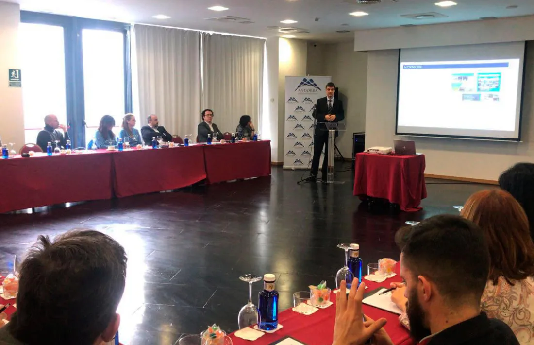 Un moment de l'assemblea de l'Andorra Convention Bureau.