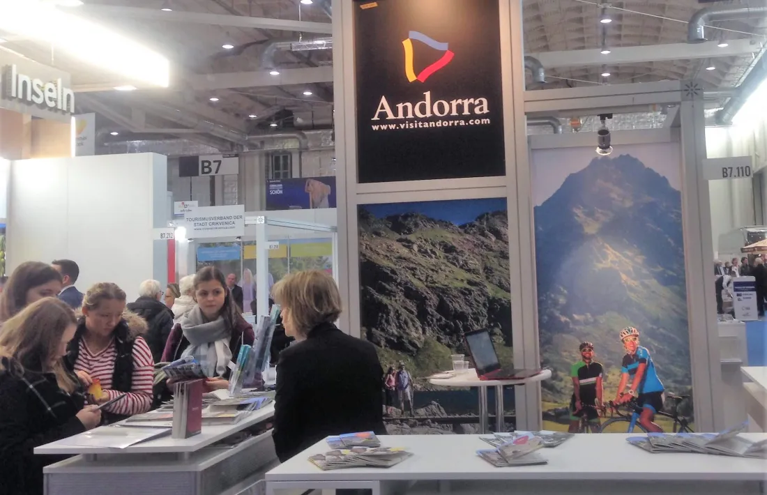 L’estand promocional d’Andorra Turisme a la fira de turisme d’Hamburg.