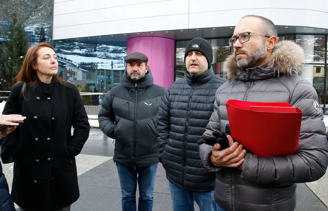Els consellers de l’oposició al Comú d’Encamp.