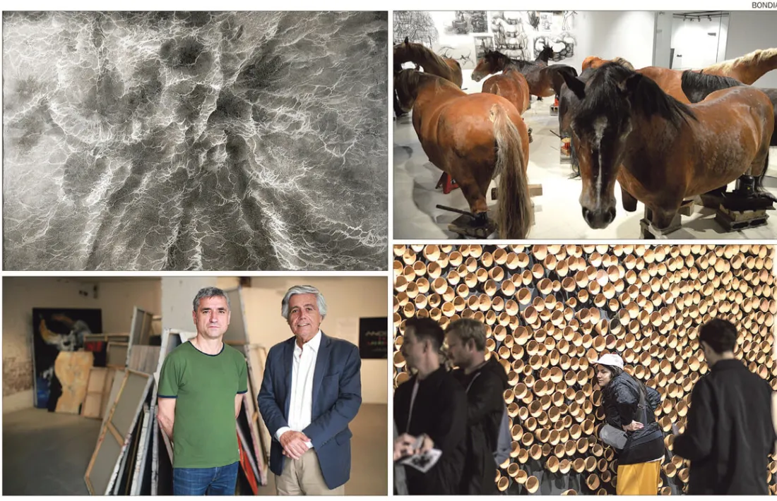 Els quatre pavellons d’Andorra a la Biennal, obra de Francisco Sánchez (2011), Javier Balmaseda (2013), Joan Xandri (2015) i Eve Ariza (2017).