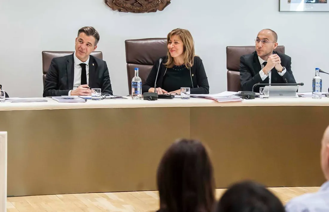Un moment del consell de Comú que va tenir lloc ahir.