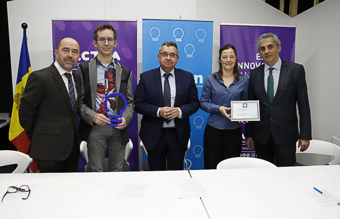 Acte de presentació i d’atorgament del diploma al projecte guanyador del segell de qualitat, el ‘Fashion 4.0’, ahir.