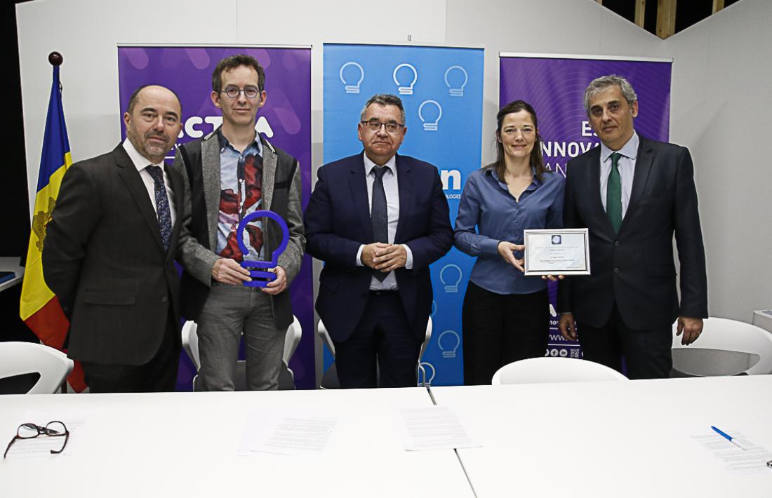 Acte de presentació i d’atorgament del diploma al projecte guanyador del segell de qualitat, el ‘Fashion 4.0’, ahir.