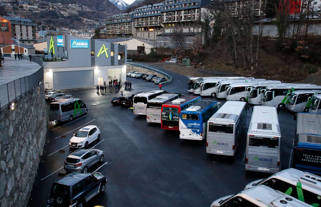 Exterior de la nova seu operativa d’Andbus a Andorra la Vella.