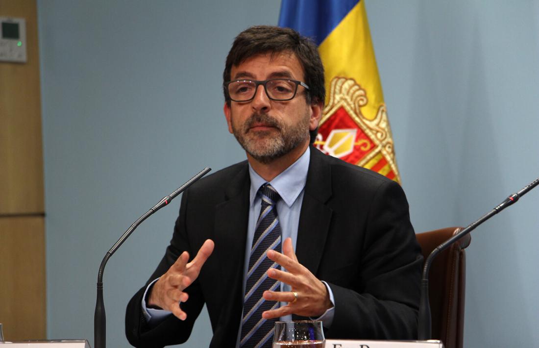 El ministre portaveu, Jordi Cinca, durant la roda de premsa posterior al consell de ministres