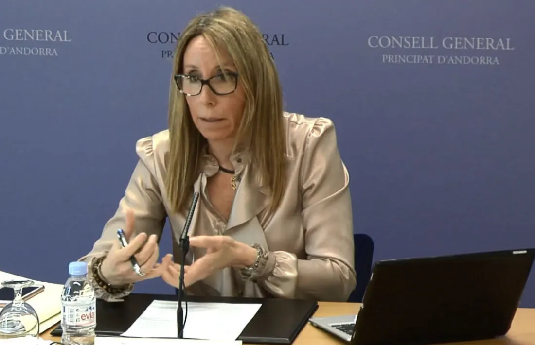 La consellera general independent, Sílvia Bonet, va presentar ahir les esmenes a la proposició de llei de relacions laborals.
