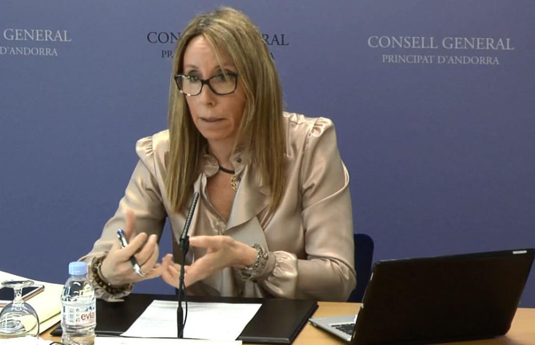 La consellera general independent, Sílvia Bonet, va presentar ahir les esmenes a la proposició de llei de relacions laborals.