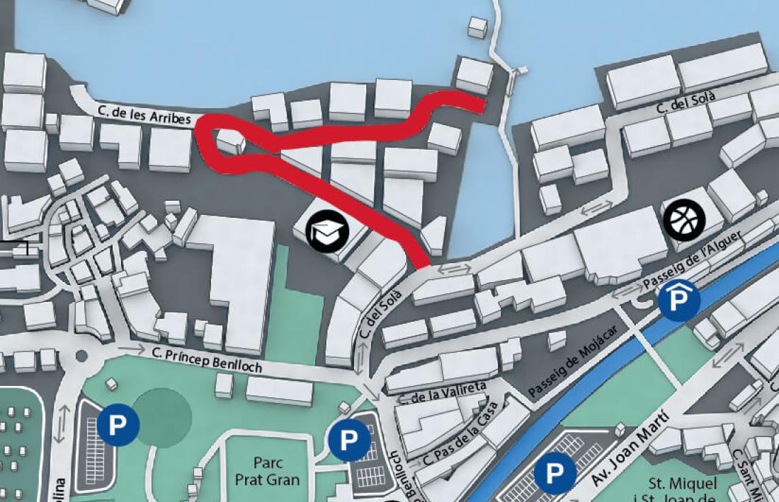 Els vehicles no podran estacionar al carrer del Pedral la propera setmana.