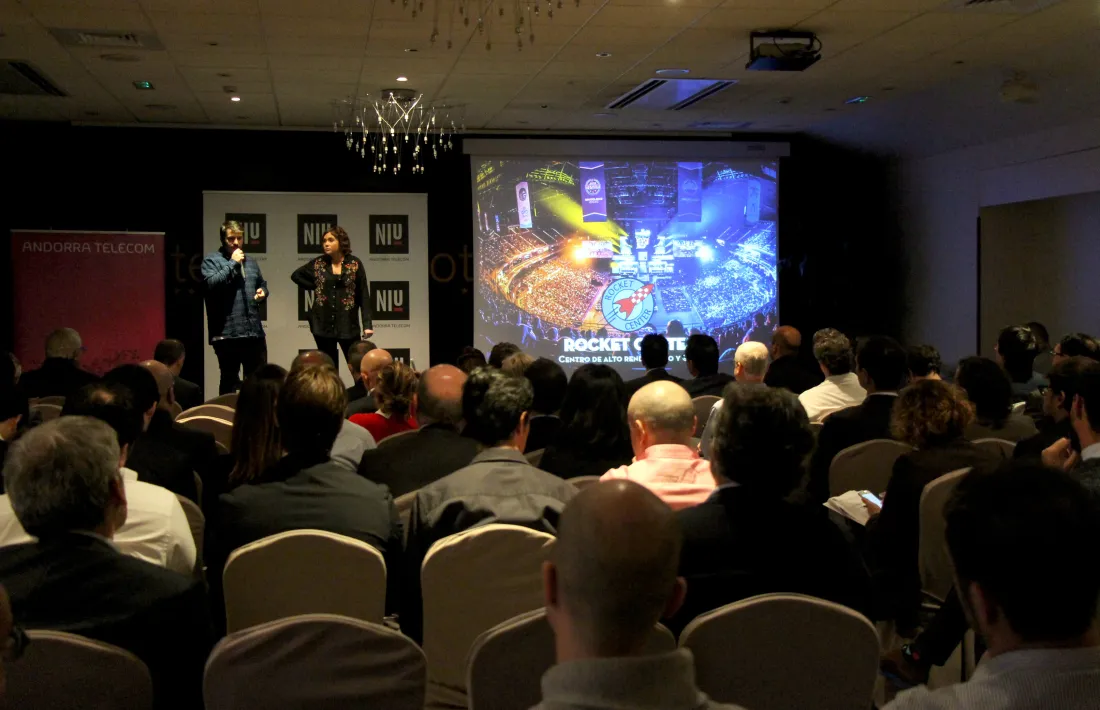 Una empresa emergent ('start up') durant la presentació del seu projecte el 20 de novembre passat.