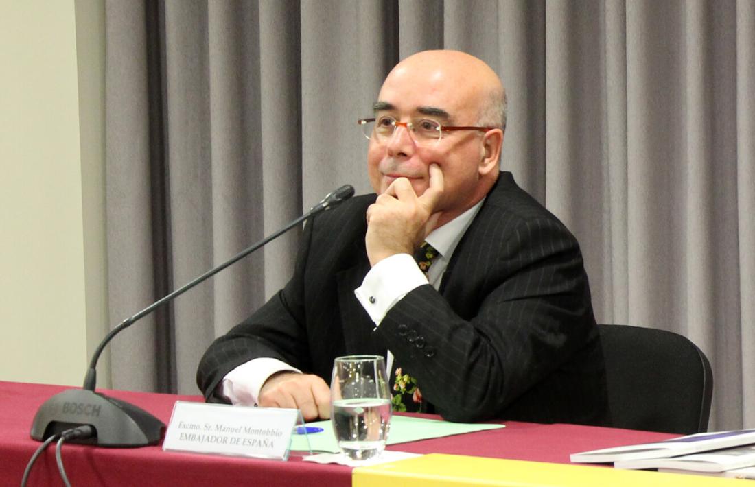 L'ambaixador d'Espanya a Andorra, Manuel Montobbio, durant un acte del passat mes de novembre.
