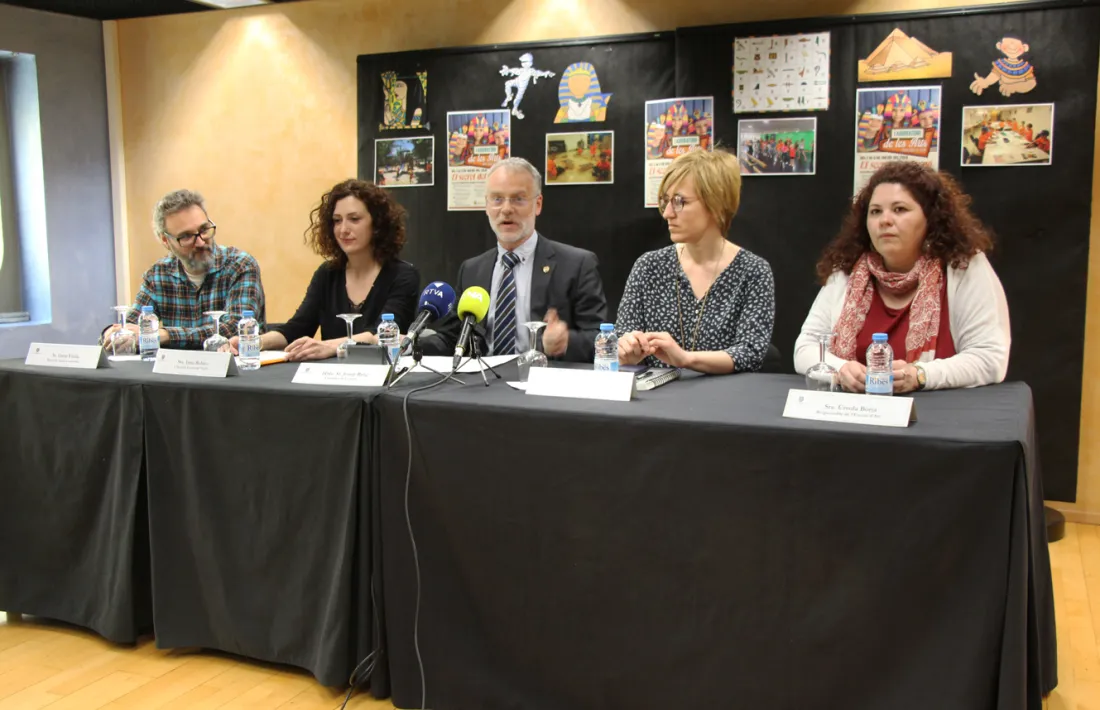 Roda de premsa de presentació del projecte 'El secret del faraó' del Laboratori de les Arts.