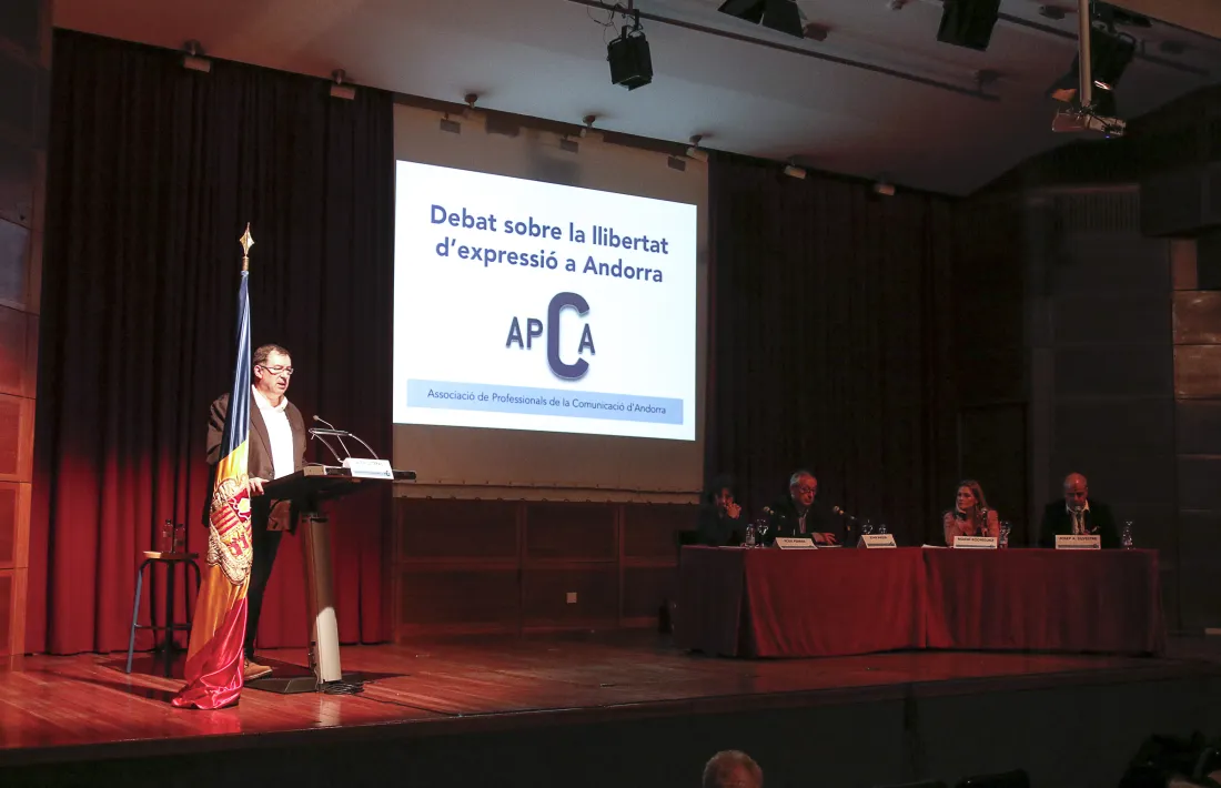 Acte organitzat per l’APCA sobre la llibertat d’expressió. 