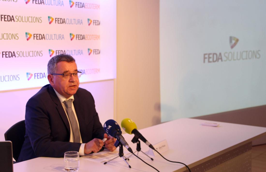 El director de FEDA, Albert Moles, va presentar ahir la nova marca FEDA Solucions.