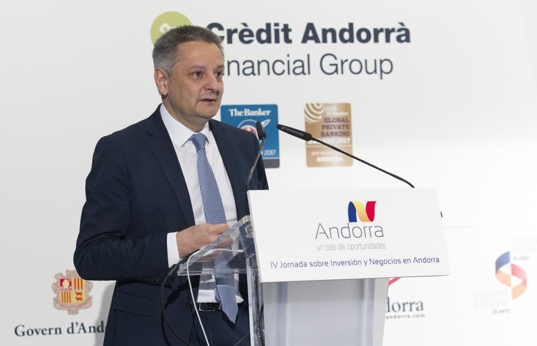 El ministre d’Economia, Competitivitat i Innovació, Gilbert Saboya, va inaugurar ahir la Jornada dobre inversió i negocis a Andorra.