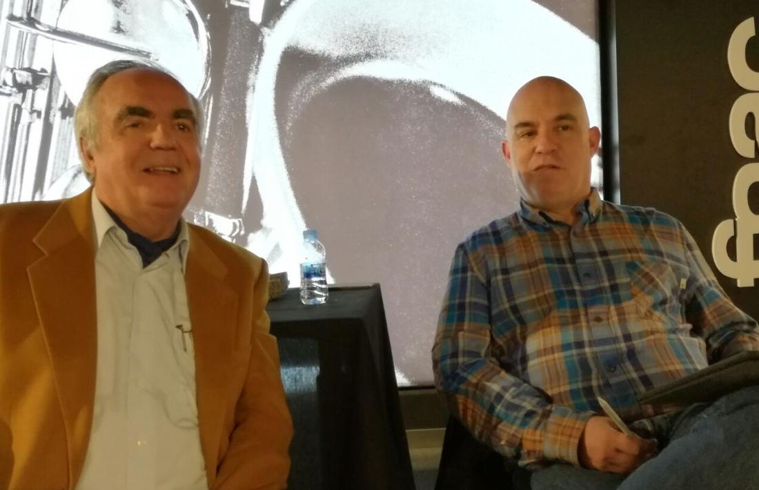 Fite i Villaró, al desembre en la presentació d''Escacs d'amor i de mort' al Fòrum FNAC.
