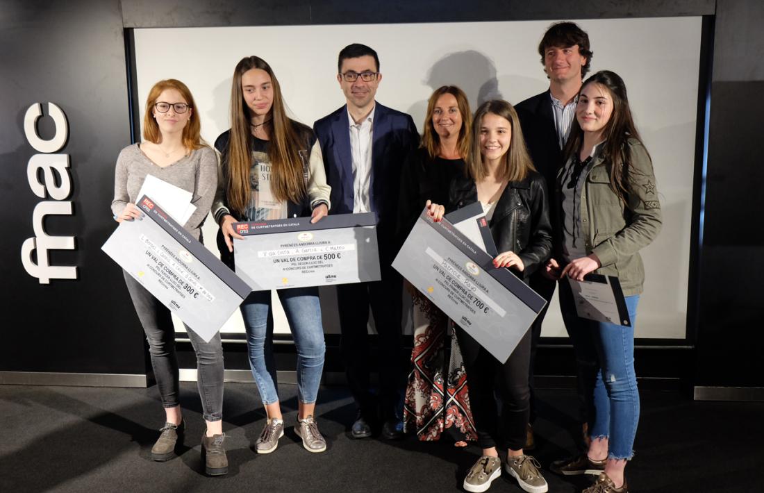 Els guanyadors de la 3a edició del concurs RECcrea de curtmetratges.