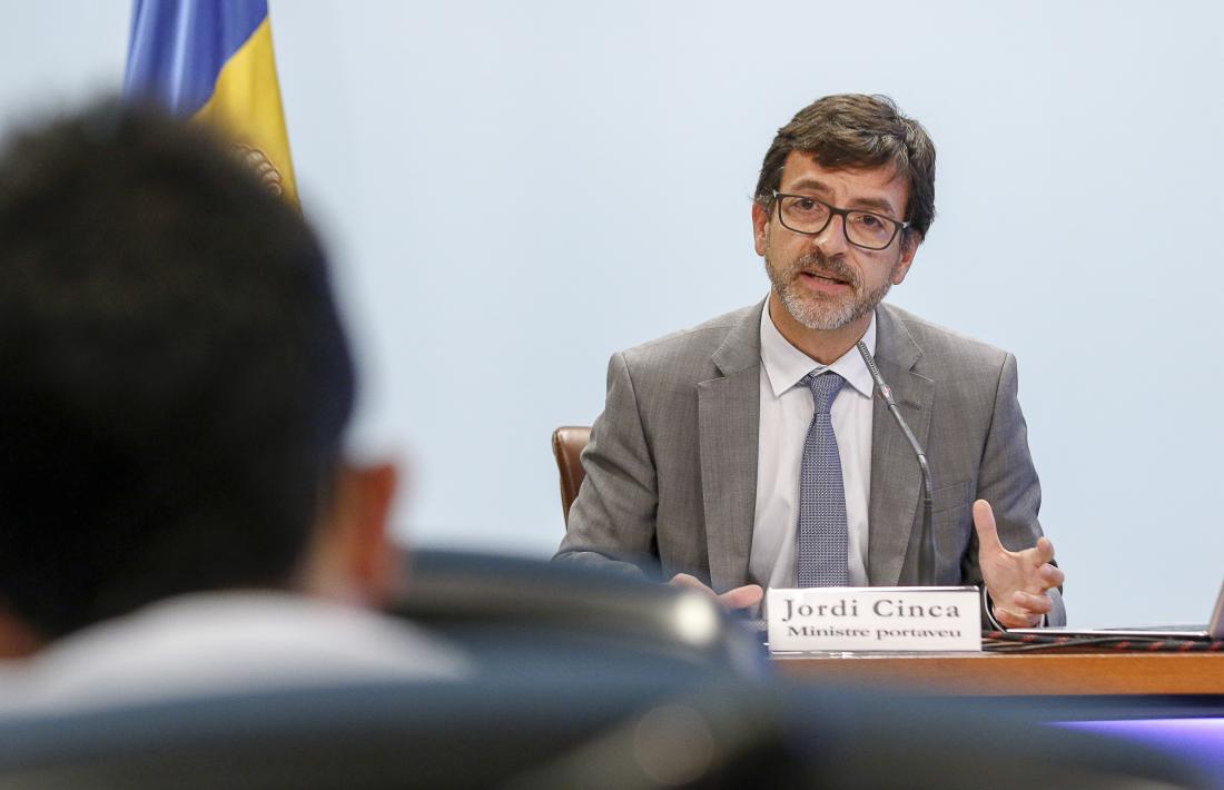 El ministre de Finances, Jordi Cinca, va presentar les lleis ahir.