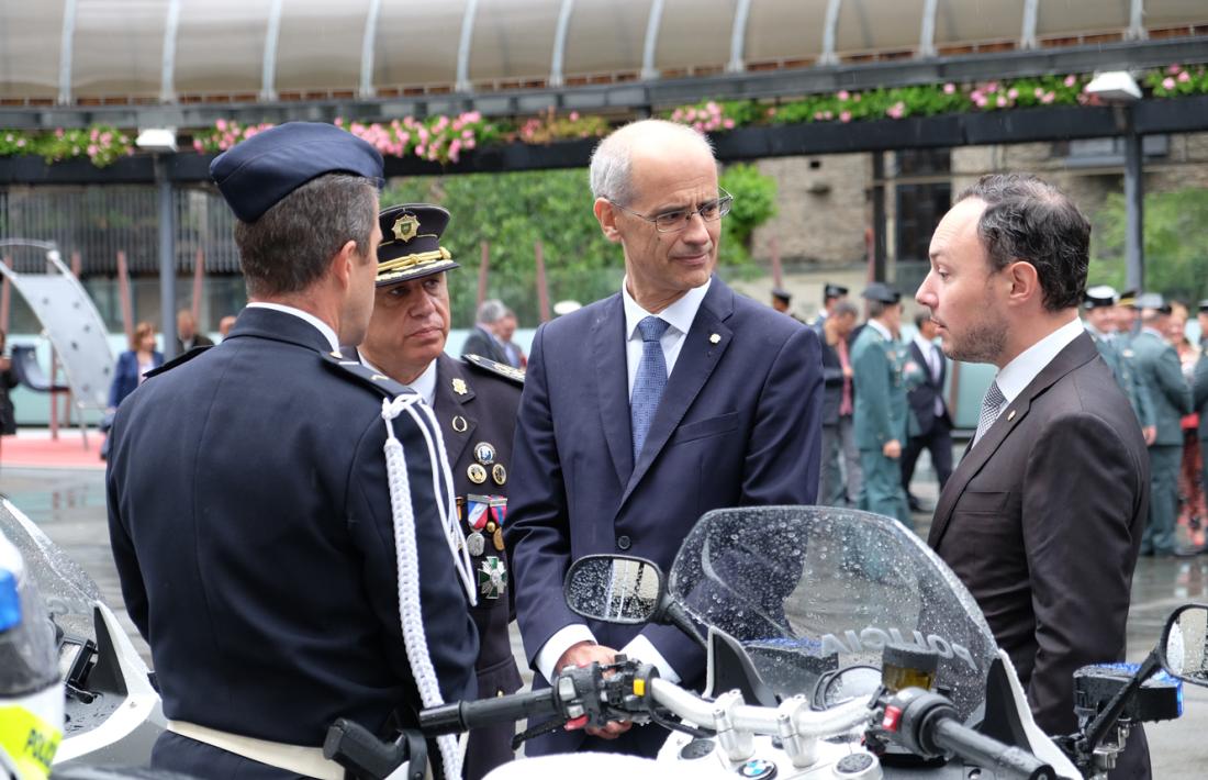 El cap de Govern, Toni Martí, durant la celebració del dia de la patrona de la policia.