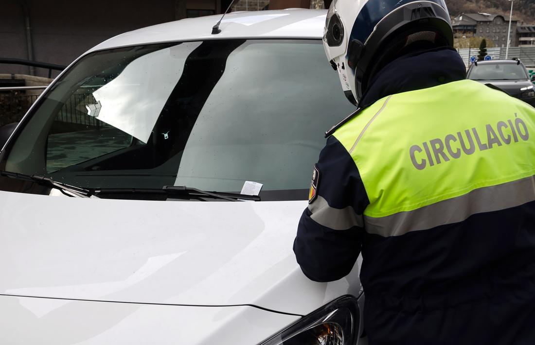 Un agent de circulació d'Escaldes-Engordany.