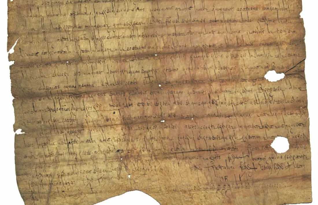 Compravenda del 815, procedent de Codinet i el document més antic de Catalunya.