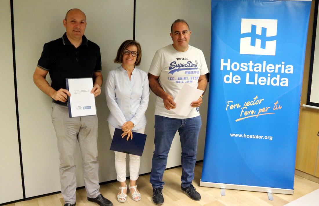 La roda de premsa d’ahir d’hostaleria i càmpings.