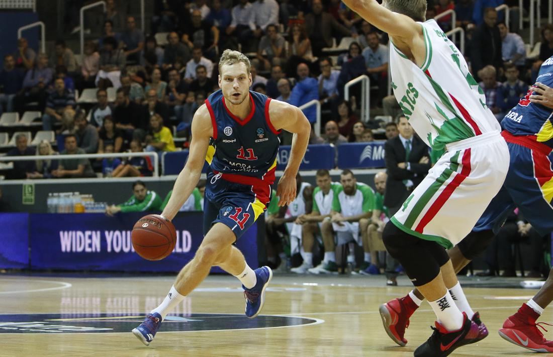Jaka Blazic durant el matx disputat contra l'Unics Kazan de la temporada passada.