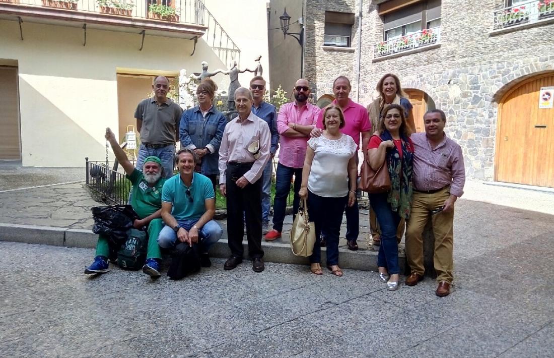 El grup de deu persones que van fer el viatge entre Barbastro i el Principat.
