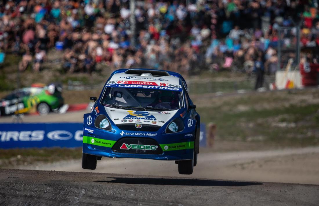 Albert Llovera en un moment de la prova disputada al circuit de Höljes.