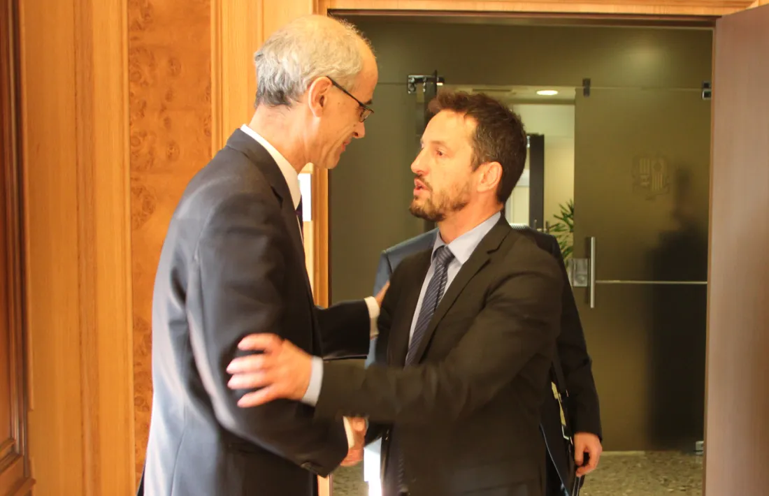 Antoni Martí i Pere López en una imatge d'arxiu.