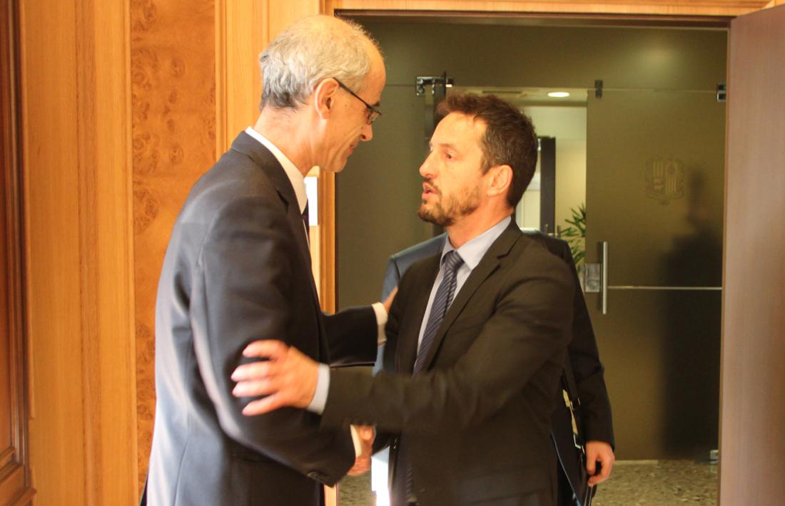 Antoni Martí i Pere López en una imatge d'arxiu.