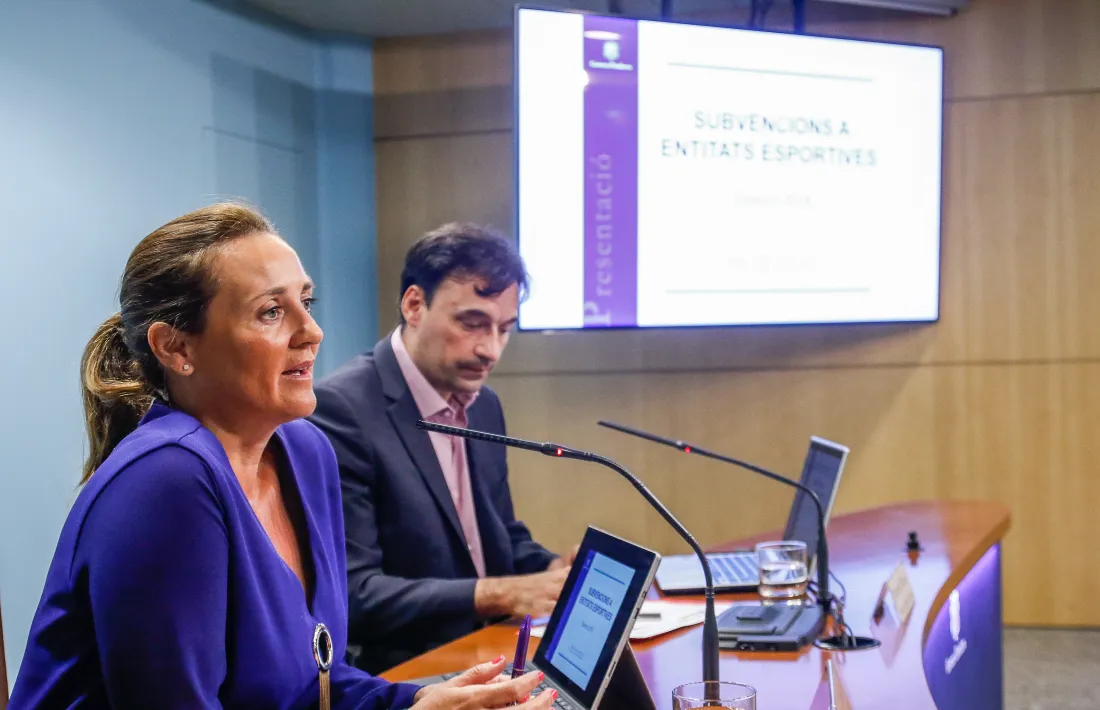 Olga Gelabert i Jordi Beal van presentar ahir les subvencions a entitats esportives per a l’exercici 2018.