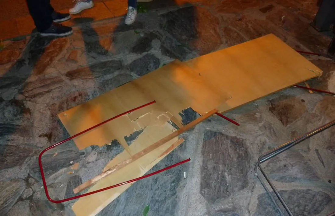 L'estat en què va quedar la taula de l'entitat.