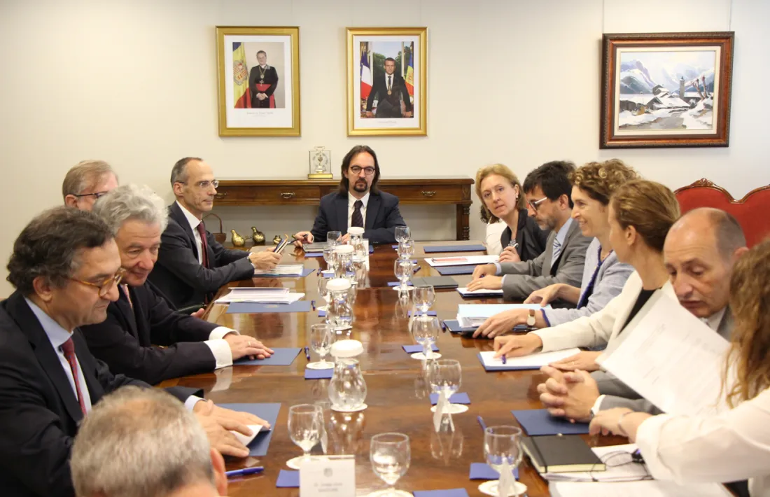 Reunió de treball, divendres passat, amb el cap negociador de la Unió Europea.