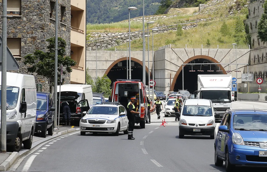 La zona de Valira nova, abans del túnel de la Bartra, on va tenir lloc l’accident.