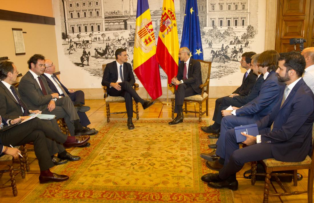 Reunió entre Antoni Martí i Pedro Sánchez el 4 de juny a Madrid.