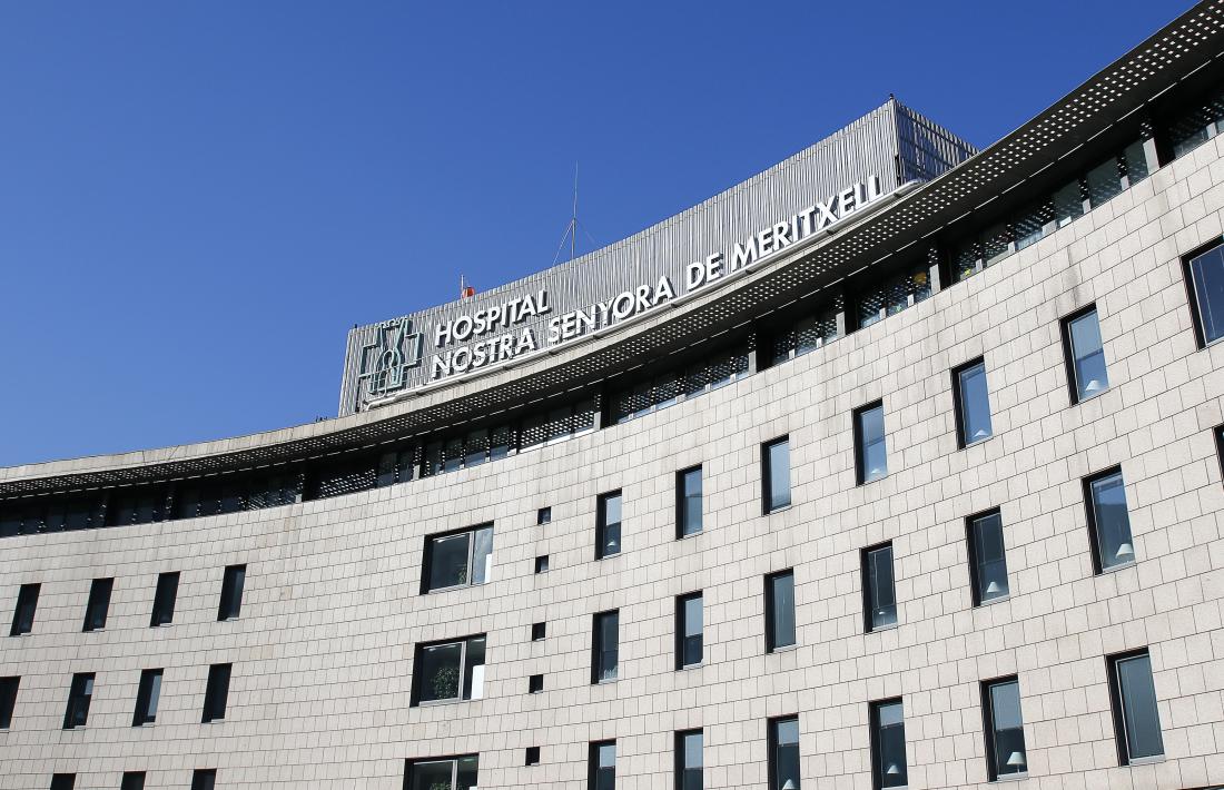 La façana de l’Hospital Nostra Senyora de Meritxell.