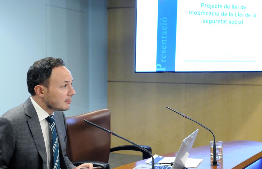 El ministre Espot va presentar ahir el nou règim de cotització per a autònoms.