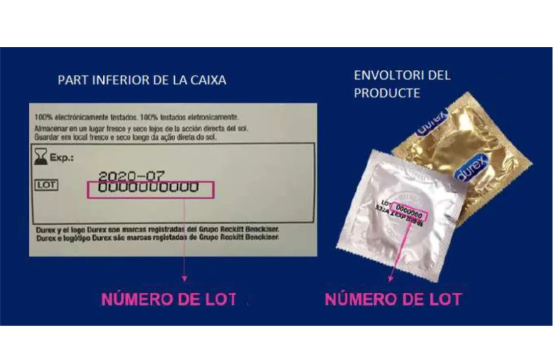 Explicació per identificar els productes afectats.