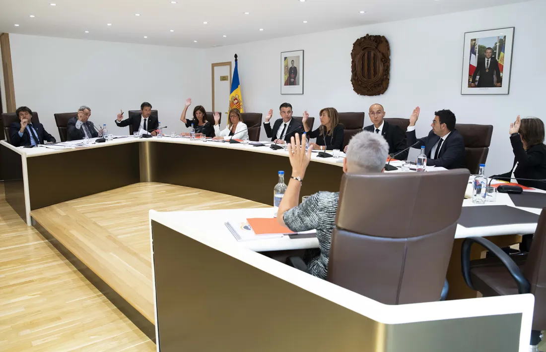 Un moment de la sessió de consell de comú d’ahir.