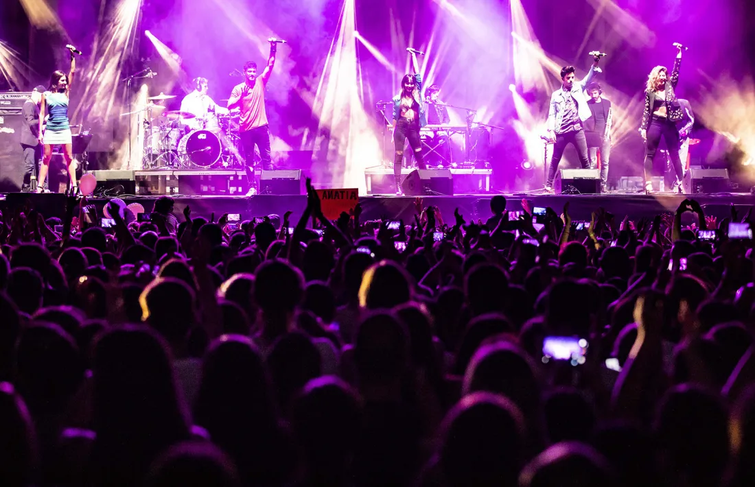 Ana Guerra, Cepeda, Aitana, Roi i Míriam al concert d'OT a Andorra la Vella.