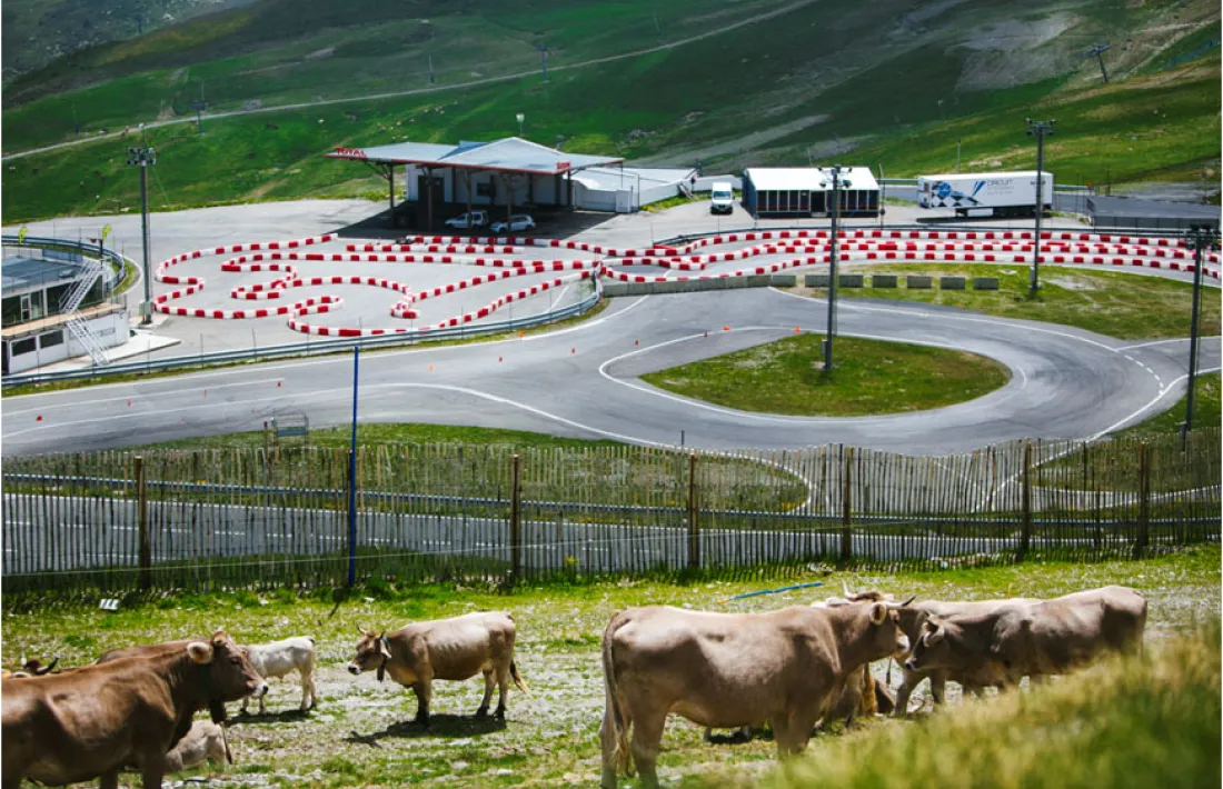 Imatge del kàrting al circuit del Cap del Port.