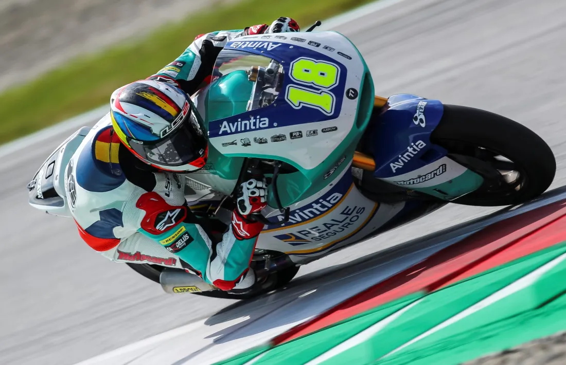 Xavier Cardelús en la darrera prova del Mundial de Moto2 al Red Bull Ring.