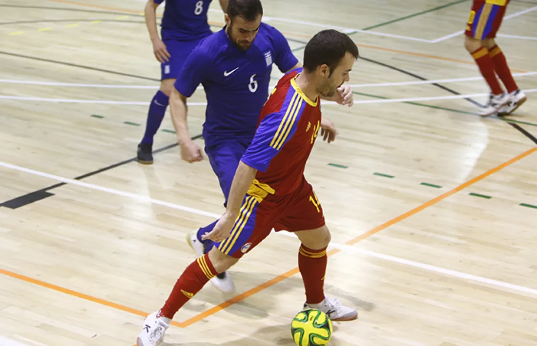 Férriz en un dels partits amistosos disputats contra Grècia.