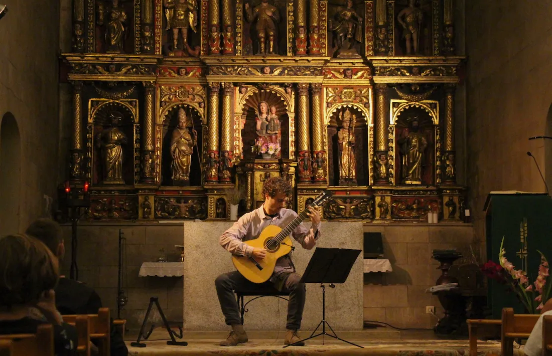 Un moment del concert que David Font a Ordino.