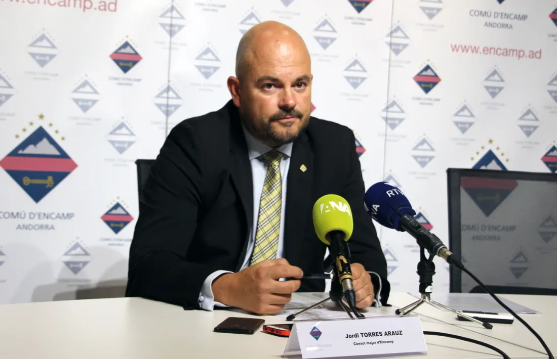 El cònsol major d’Encamp, Jordi Torres, en una compareixença anterior.